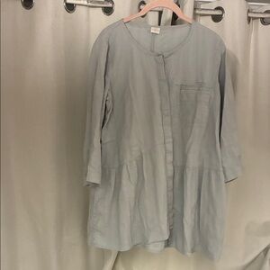 Poetry Light Gray Women's Blouse Askew 100% cotton